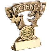 BRZ/GOLD SCIENCE MINI CUP WITH PLATE (1in CENTRE) - 3.75in